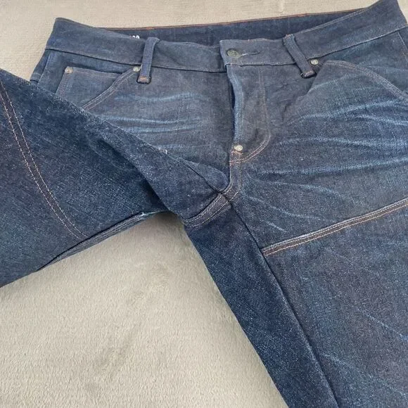 G-Star Raw Jeans Men 32x31 Blue 3D Slim Fit Button Fly Articulated Knees‎ 5620
